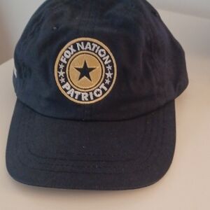 FOX Nation Patriot Navy Adjustable Strap Baseball Cap Hat MADE USA